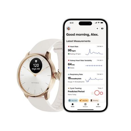 WITHINGS HWA111 Scanwatch Light - Rose Gold White