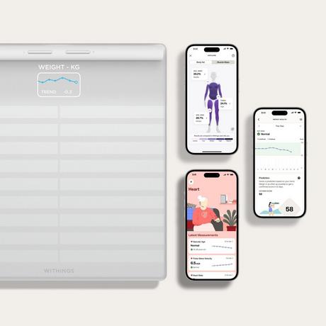 WITHINGS WBS08 Body Scan Smart Scale - White - Bonus Superstore