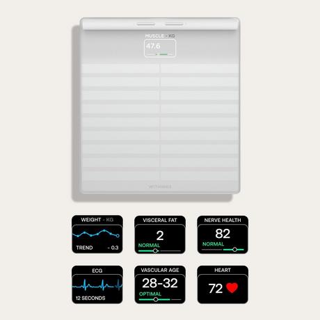 WITHINGS WBS08 Body Scan Smart Scale - White - Bonus Superstore