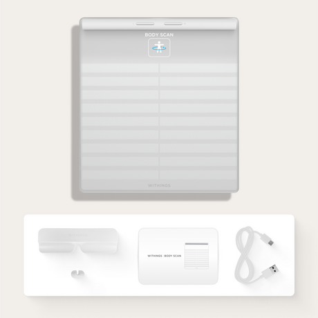 WITHINGS WBS08 Body Scan Smart Scale - White - Bonus Superstore