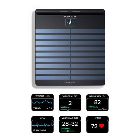 WITHINGS WBS08 Body Scan Smart Scale - Black - Bonus Superstore