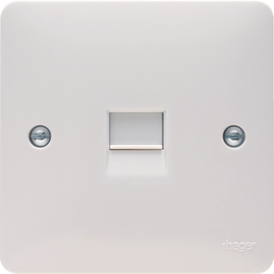 Hager WMBTM Sollysta 1 Gang Master Telephone Socket White