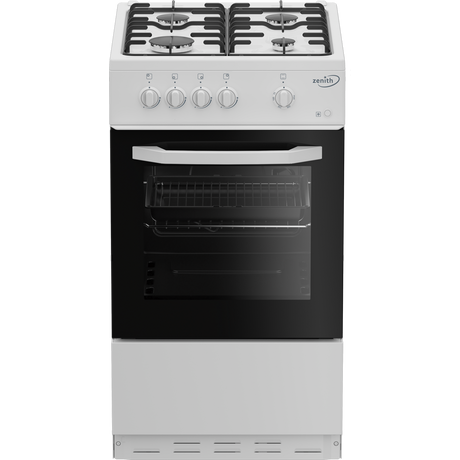 Zenith ZE501W 50cm Gas Single Oven with Gas Hob - White