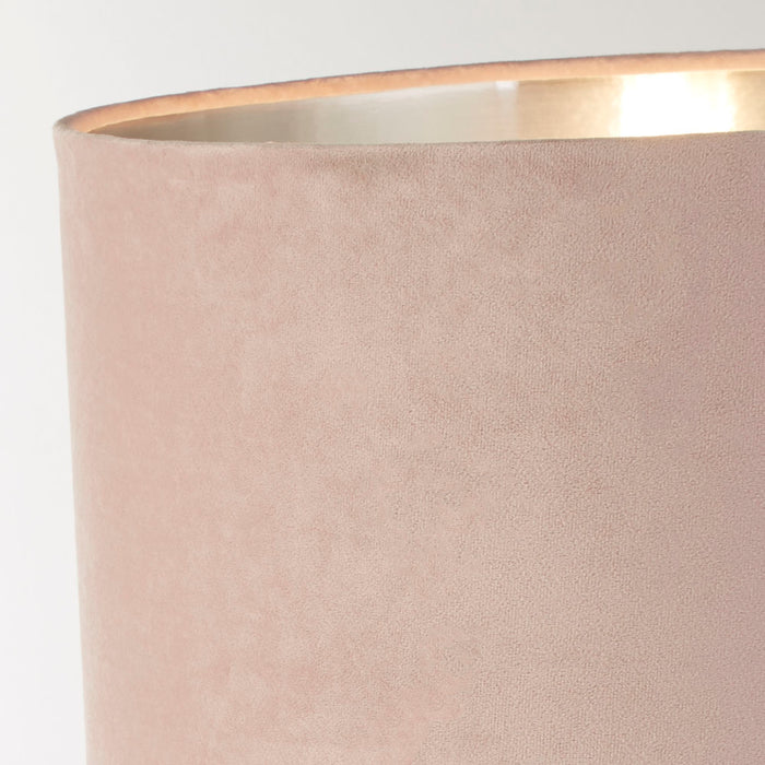 Searchlight  81214PI Whitby Table Lamp - Chrome Metal & Pink Velvet Shade