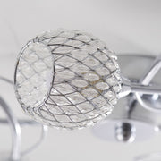 Endon AHERNE-3CH Aherne 3 Light Semi Flish Polished Chrome Plate with Clear Glass Finish - Bonus Superstore