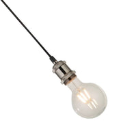Searchlight  7461SS Suspension Cable - Satin Silver Metal & Black Braided Cable - Bonus Superstore