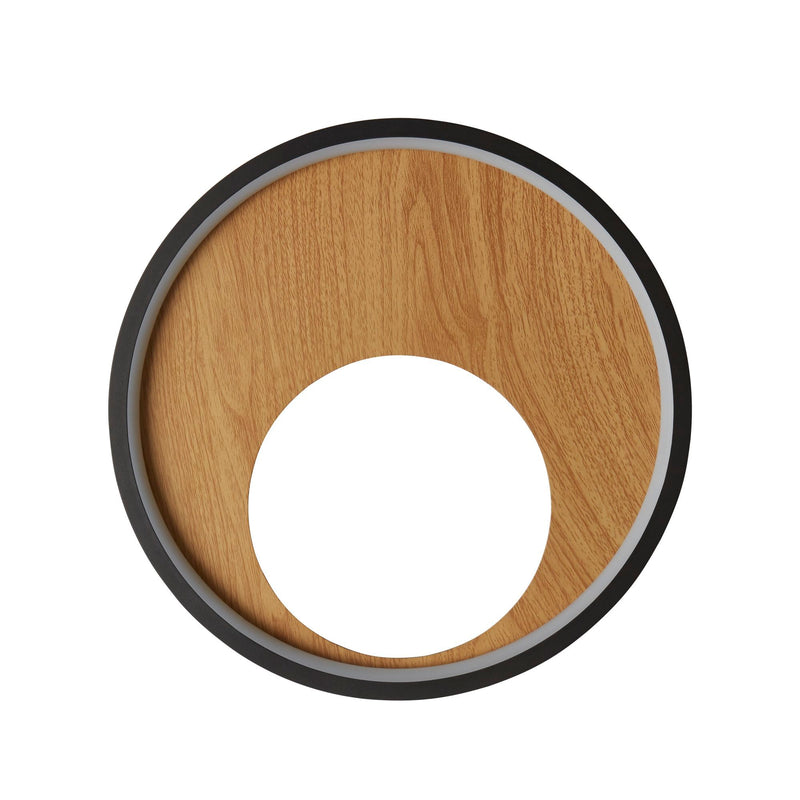 Searchlight  36303-1BK Curio Wall Light - Black Metal & Wood