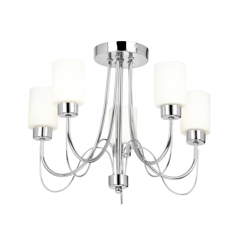 Endon BAXTER-5CH 5 light ceiling fitting in chrome