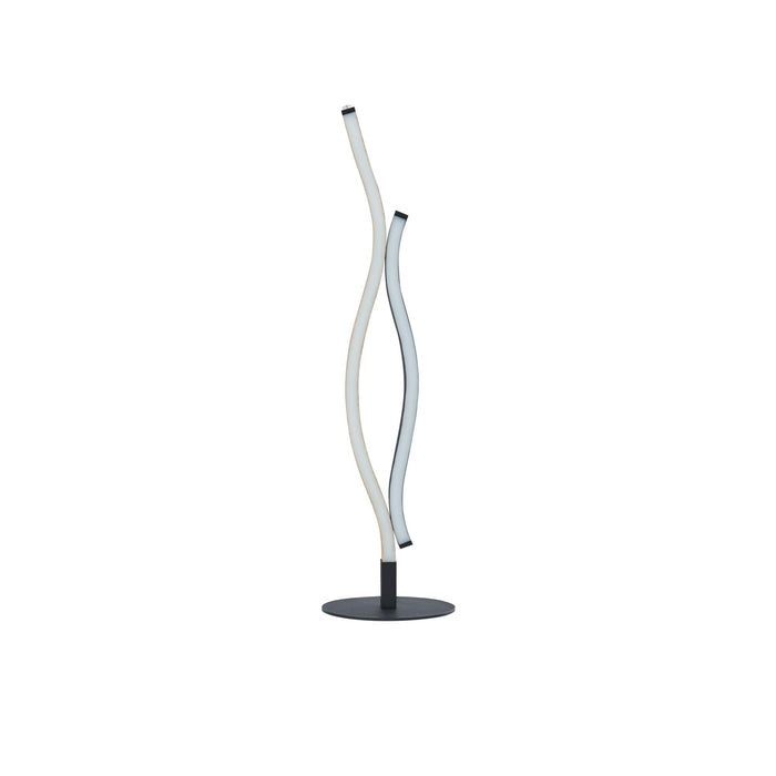 Searchlight  32101-1BK Bloom Table Lamp - Black Metal & Wood Effect
