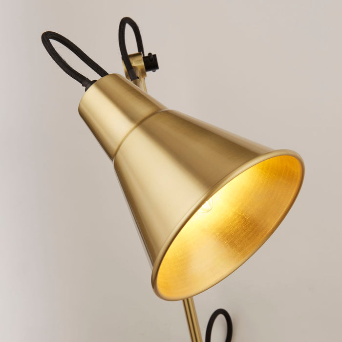 Searchlight  7403PB Swing Arm Wall Light - Brass Metal