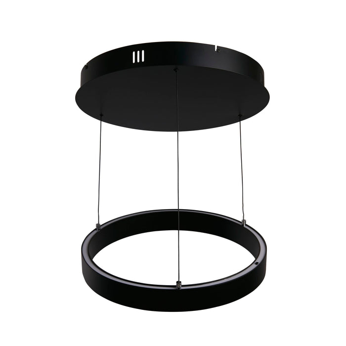 Searchlight  30410BK Layla Gesture Control Pendant - Black Metal & Opal Acrylic