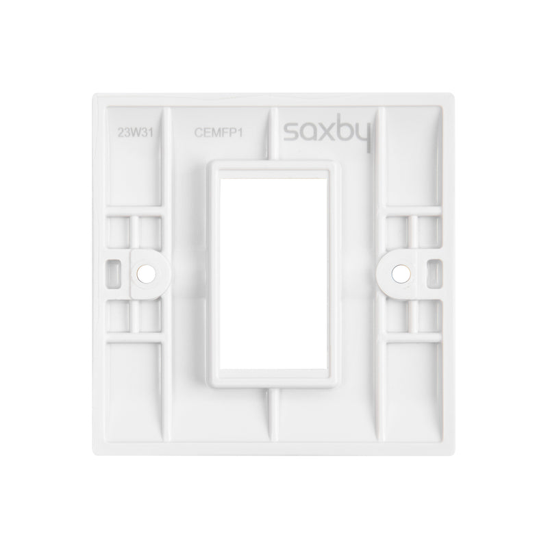 Saxby CEMFP1 Curved Edge 1G Modular Faceplate (1 Module)