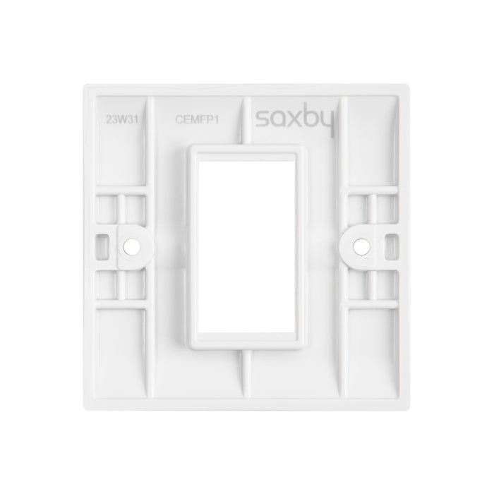 Saxby CEMFP1 Curved Edge 1G Modular Faceplate (1 Module)