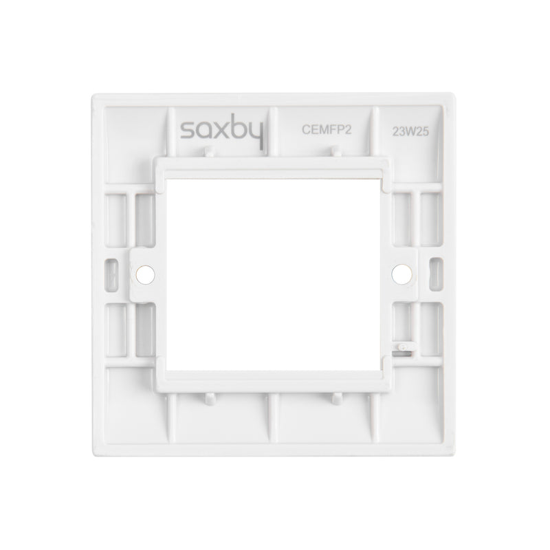 Saxby CEMFP2 Curved Edge 2G Modular Faceplate (2 Modules)