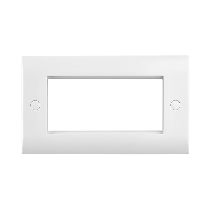 Saxby CEMFP4 Curved Edge 4G Modular Faceplate (4 Modules)
