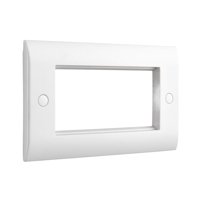 Saxby CEMFP4 Curved Edge 4G Modular Faceplate (4 Modules)