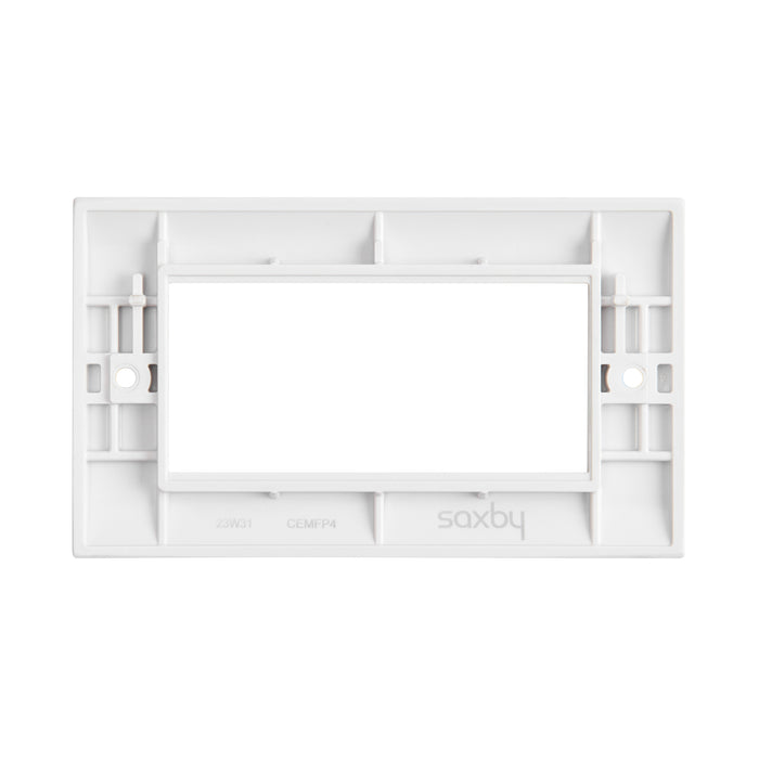 Saxby CEMFP4 Curved Edge 4G Modular Faceplate (4 Modules)