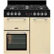 Leisure Cookmaster CK90G232C 90cm Gas Range Cooker with Electric Fan Oven - Cream - A+/A Rated - Bonus Superstore