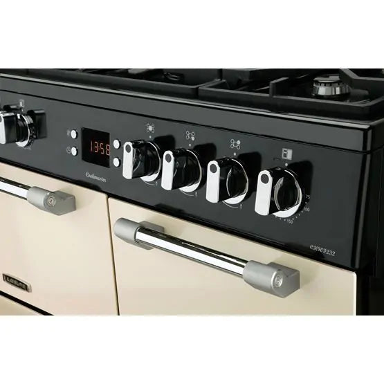 Leisure Cookmaster CK90G232C 90cm Gas Range Cooker with Electric Fan Oven - Cream - A+/A Rated - Bonus Superstore