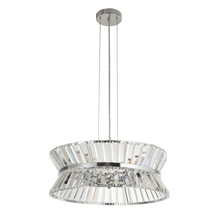 Searchlight  59410-7CC Uptown 7Lt Pendant/Semi-Flush - Chrome Metal & Clear Crystal