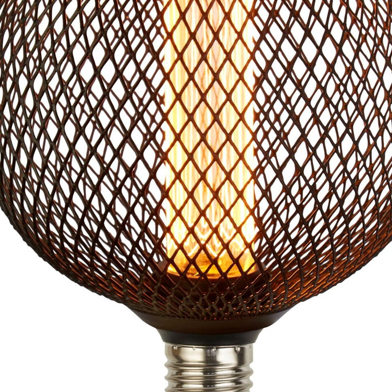Searchlight  16003BK Wire Mesh Effect Globe Lamp - Black Metal