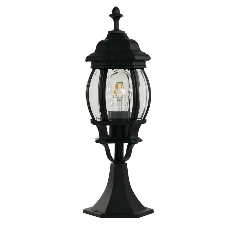 Searchlight  7172 Bel Aire Outdoor Post 500mm, Black with Clear Glass