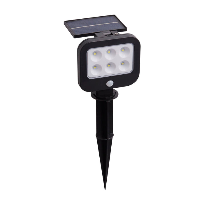 Searchlight  67424BK-PIR Solar Outdoor Spike - Black Metal & White Polycarbonate