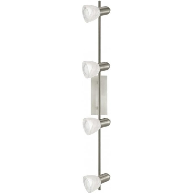 Eglo 86216 Ares 1 4 Light Spotlight Satin Nickel White Shade - Bonus Superstore