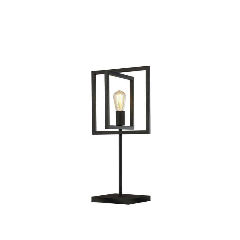 Searchlight  23201-1BK Plaza Table Lamp - Matt Black Metal