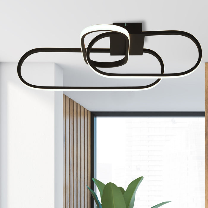 Searchlight  61774BK Clip Flush - Black Metal