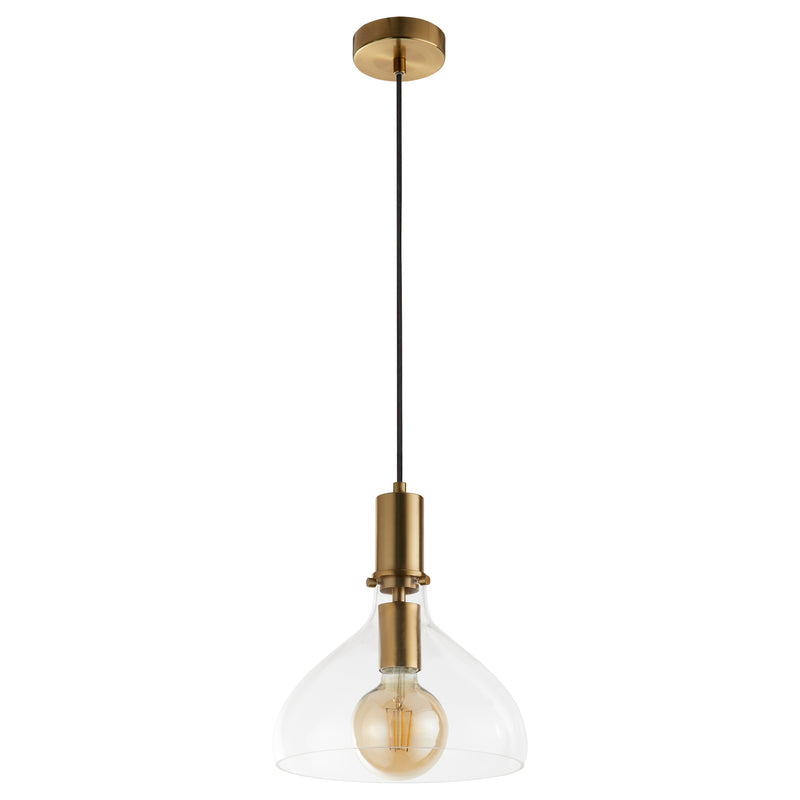 Searchlight  31031-1PB Margarita Pendant - Brass Metal & Glass