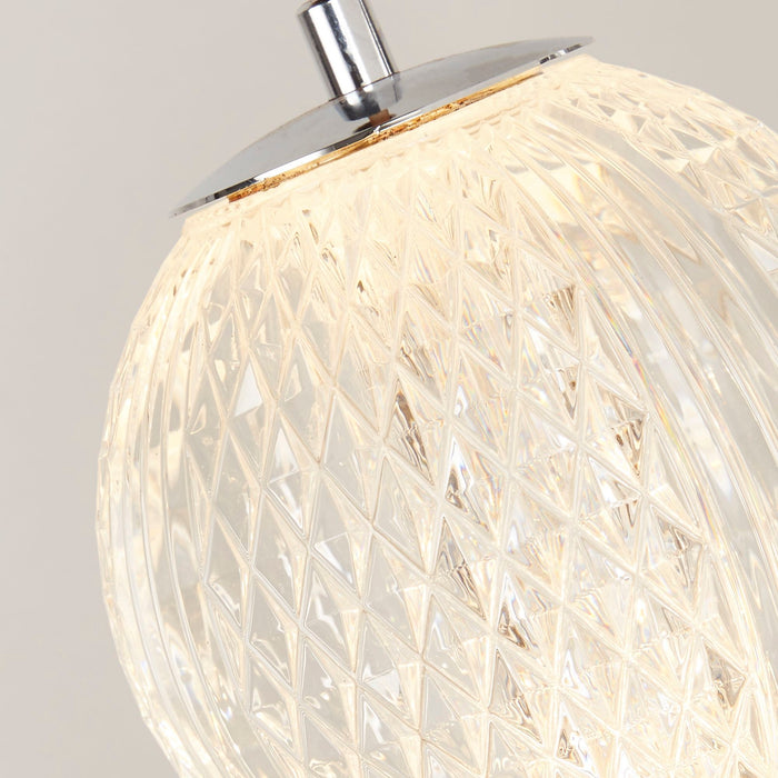 Searchlight  51485-5CC Allure 5Lt Bar Pendant - Chrome Metal & Clear Acrylic