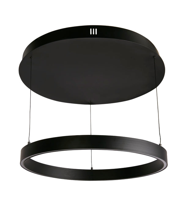 Searchlight  30411BK Layla Gesture Control Pendant - Black Metal & Opal Acrylic