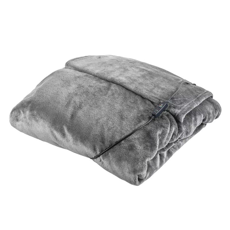 Carmen C81149GRY Heated Wearable Washable Blanket 183cm x 155cm - Bonus Superstore