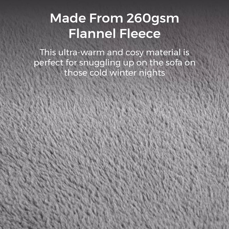 Carmen C81149GRY Heated Wearable Washable Blanket 183cm x 155cm - Bonus Superstore