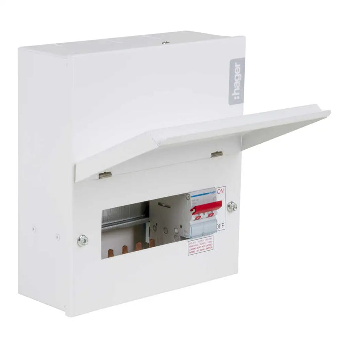 Hager VML106 6 Way 100A Isolator Incomer Metal Clad Consumer Unit
