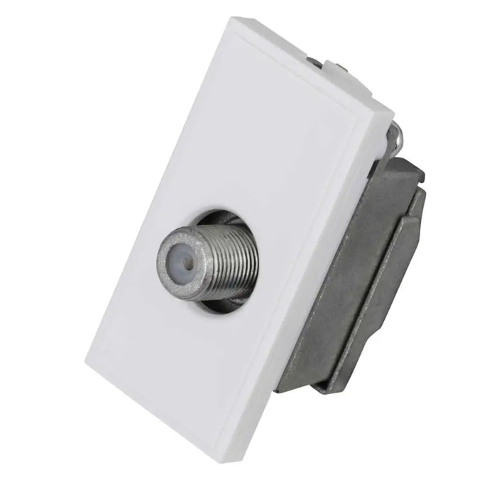 Hager WMMSAT Sollysta Single F Type Satellite Euro Module White