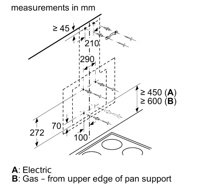 Neff D85IEE1S0B 80cm Wall Mounted Cooker Hood Black - Bonus Superstore