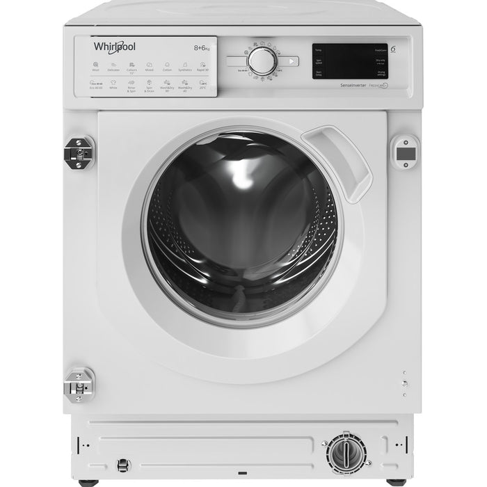 Whirlpool integrated washer dryer: 8,0kg - BI WDWG 861485 UK