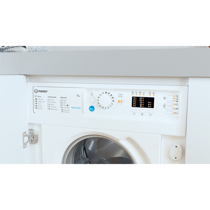 Indesit Built in front loading washing machine: 7,0kg - BI WMIL 71252 UK N
