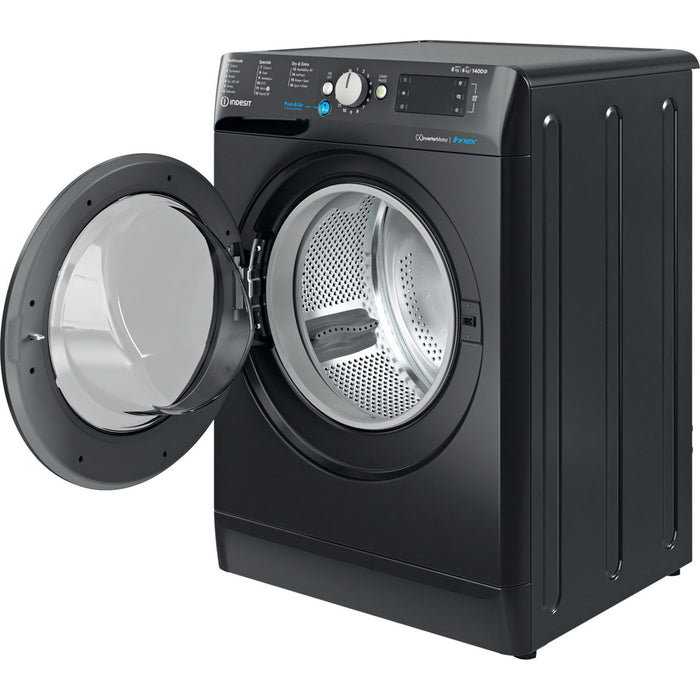 Indesit Freestanding washer dryer: 8,0kg - BDE 86436X B UK N