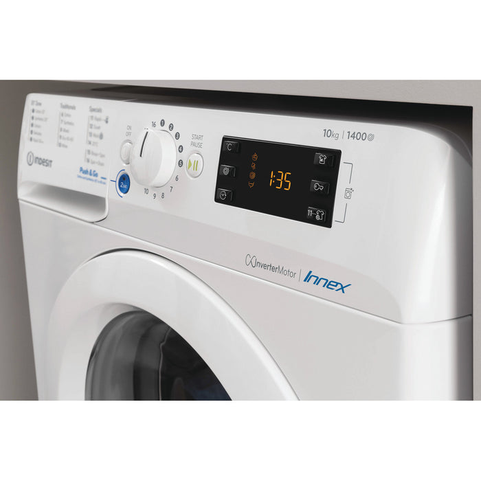 Indesit Freestanding front loading washing machine - BWE 101486X W UK N