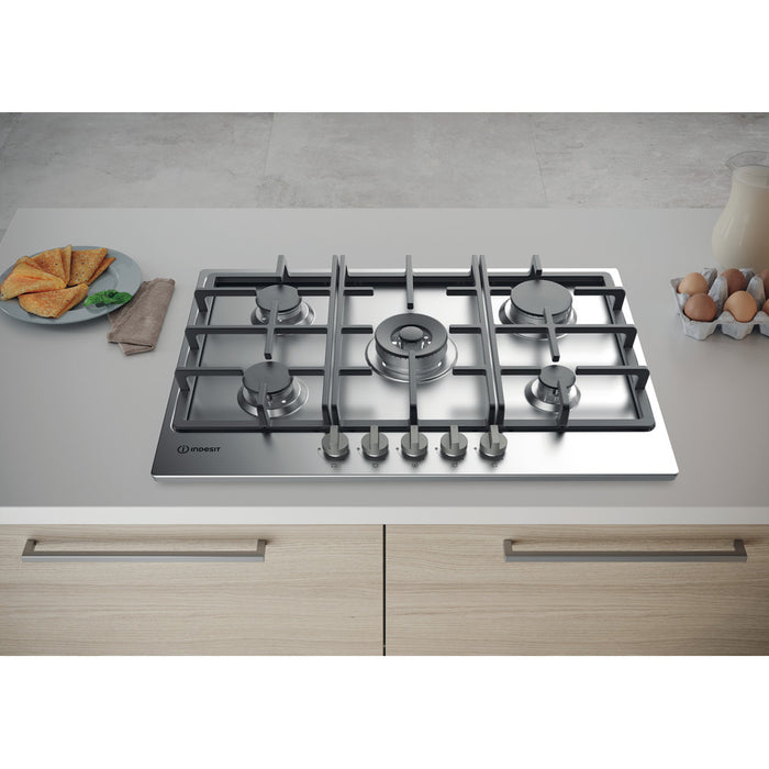 Indesit Gas hob: 5 gas burners - THP 751 W/IX/I - Bonus Superstore