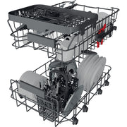 Whirlpool Integrated Dishwasher: in Silver, Slimline - WSIC 3M27 C UK N - Bonus Superstore