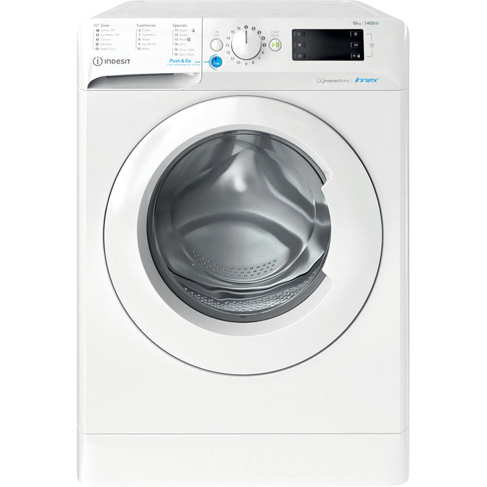 Indesit Freestanding front loading washing machine - BWE 101486X W UK N