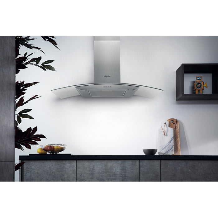 Hotpoint PHGC9.4FLMX Cooker Hood - Stainless Steel - Bonus Superstore