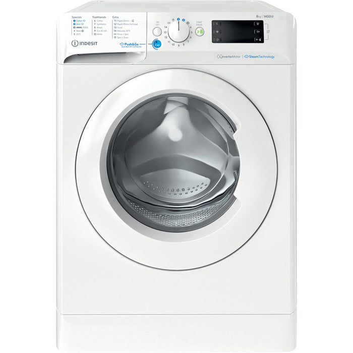 Indesit Freestanding front loading washing machine - BWE 81496X WV UK - Bonus Superstore