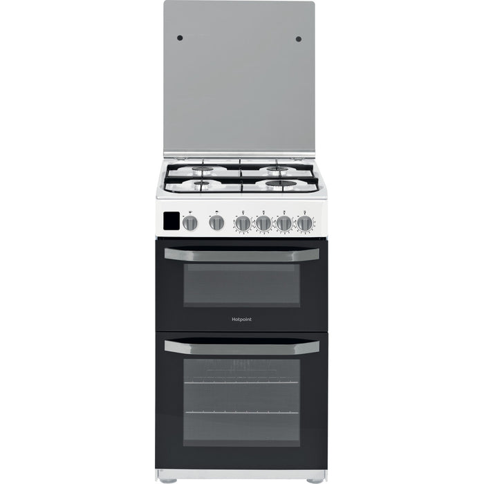 Hotpoint HD5G00CCW/UK Freestanding Double Gas Cooker - White - Bonus Superstore