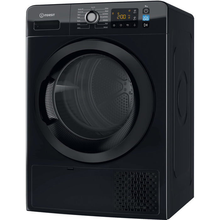 Indesit Heat Pump Tumble Dryer: Freestanding, 9,0kg - YT M11 92B X UK - Black
