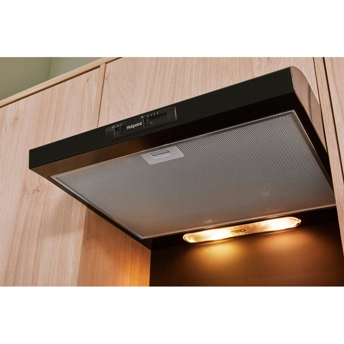 Hotpoint PSLMO 65F LS K Cooker Hood - Black - Bonus Superstore